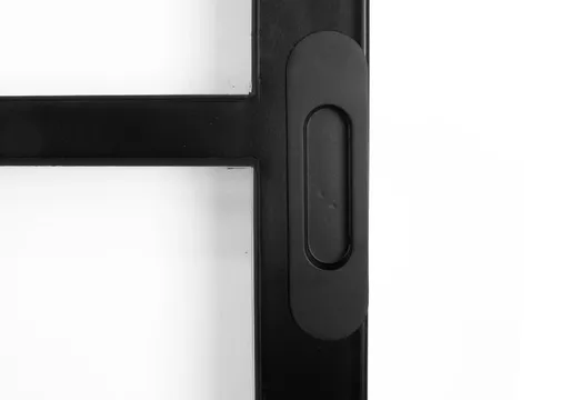 Stalen schuifdeur 3-vaks zwart met glas 957x2095mm 