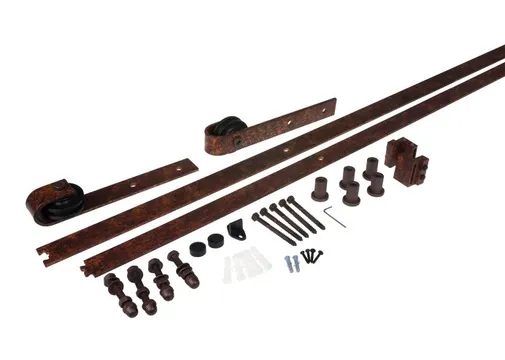 Schuifdeurbeslag recht model 200cm rail roest