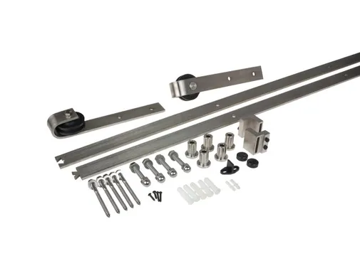 Schuifdeurbeslag recht model 200cm rail RVS