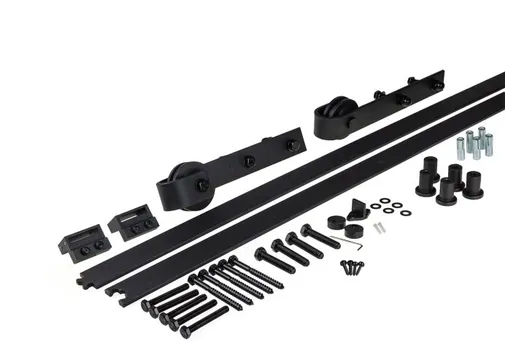 Schuifdeurbeslag recht model 200cm rail zwart