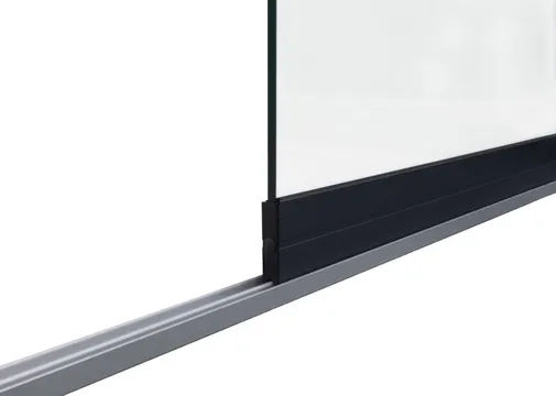Glazen schuifdeur 1-rail antraciet RAL 7016S
