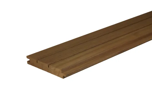 Thermisch gemodificeerd Ayous triple blokprofiel 20x140mm (20x130mm) vario