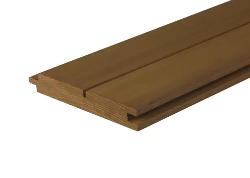 Thermisch gemodificeerd Ayous dubbel 50/50 blokprofiel 20x140mm (20x130mm) vario