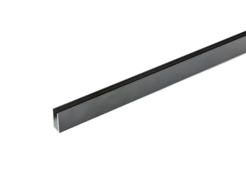 Sierstrip XL 2500mm voor glazen schuifwand mat zwart 