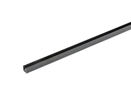 Sierstrip 2500mm voor glazen schuifwand mat zwart 