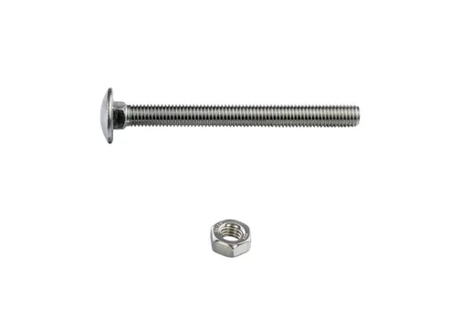 Slotbout met moer RVS M8x120mm