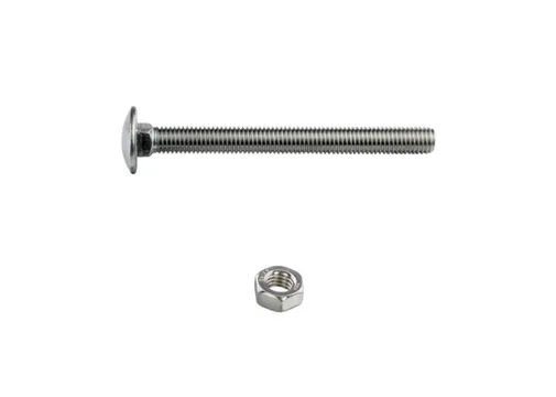 Slotbout met moer RVS M8x120mm