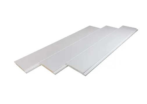 Sponningdeel Vuren 20x195mm (werkend 20x175mm) geschaafd wit gespoten RAL 9010 