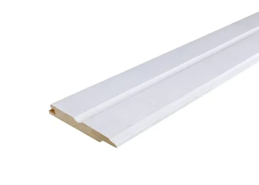 Sponningschroot Meranti 12x94mm (werkend 12x83mm) geschaafd wit gegrond per 5 stuks