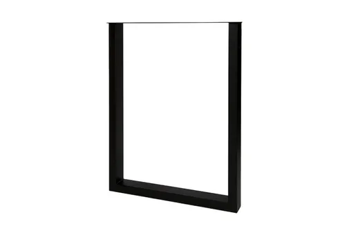 Statafelpoot model U Elegant metaal 1050x800mm (Profiel 50x100mm) zwart