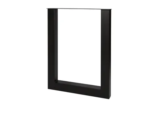 Statafelpoot model U metaal 1050x800mm (Profiel 100x100mm) zwart