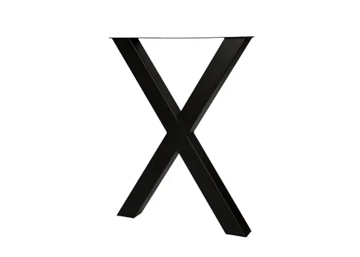 Statafelpoot model X metaal 1050x800mm (Profiel 100x100mm) zwart