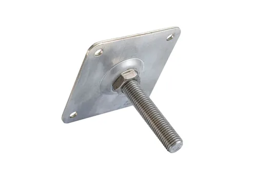 Stelplaat betonpoer losse moer M16