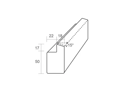 Stijl en bovendorpel Meranti Raamhout voor enkelglas (model RHB) 40x67mm 2x gegrond 