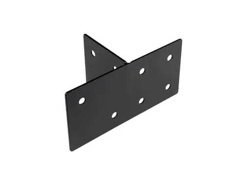 T-Hoek verbinding verzinkt 115x223mm voor palen 120-150mm zwart