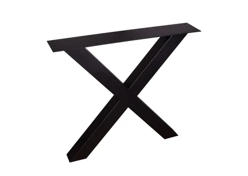 Tafelpoot model x zwart metaal 820x730x150mm
