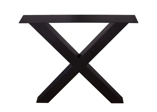 Tafelpoot model x zwart metaal 820x730x150mm