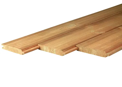 Thermo Grenen blokhutprofiel 20x140mm (130mm werkend)