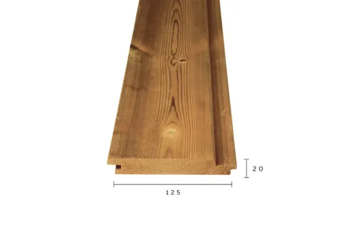 Thermo Grenen enkel blokprofiel 20x140mm (werkend 125mm) Vario