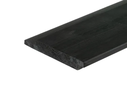 Channelsiding thermisch gemodificeerd Grenen 18x142mm (werkend 17x130mm) zwart gespoten