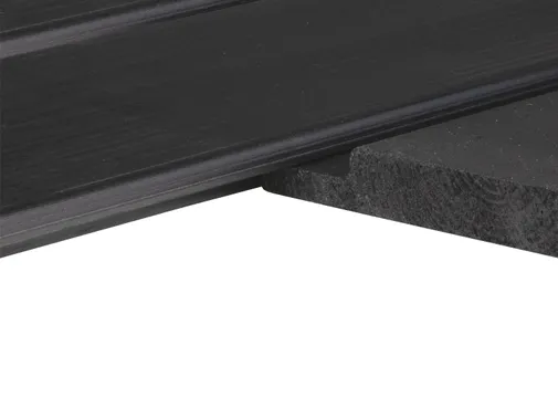 Channelsiding thermisch gemodificeerd Grenen 18x142mm (werkend 17x130mm) zwart gespoten