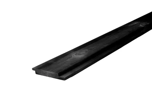 Channelsiding thermisch gemodificeerd Grenen 19x143mm(19x127mm werkend) zwart geïmpregneerd (gespoten)