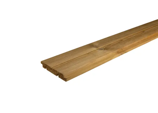 Thermisch gemodificeerd Grenen dubbel blokprofiel gelijk x-clip 21x129mm (werkend) 