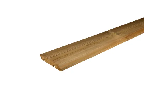 Thermisch gemodificeerd Grenen dubbel blokprofiel ongelijk x-clip 21x129mm (werkend)