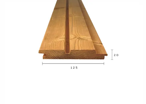 Thermo Grenen dubbel blokprofiel 20x140mm (125mm werkend) Vario