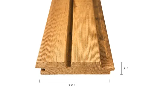 Thermo Grenen dubbel blokprofiel 26x142mm (126mm werkend)