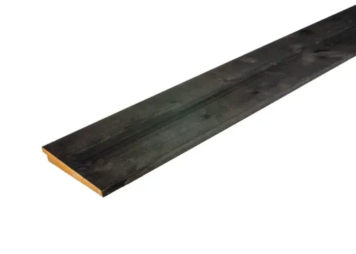 Zweeds Rabat thermisch gemodificeerd Grenen 11/22x200mm (werkend 175mm) zwart geïmpregneerd (gedompeld) 