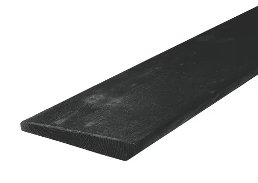Zweeds Rabat thermisch gemodificeerd Grenen 11/27x190mm (werkend 175mm) zwart gespoten