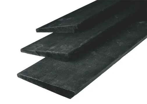 Zweeds Rabat thermisch gemodificeerd Grenen 11/27x190mm (werkend 175mm) zwart gespoten