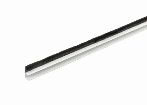 Tochtstrip 2600mm voor glazen schuifwand mat wit