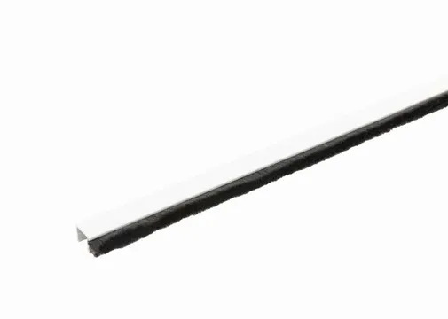 Tochtstrip 2600mm voor glazen schuifwand mat wit