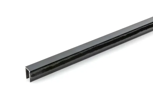 Tochtstrip XL 2600mm voor glazen schuifwand mat zwart