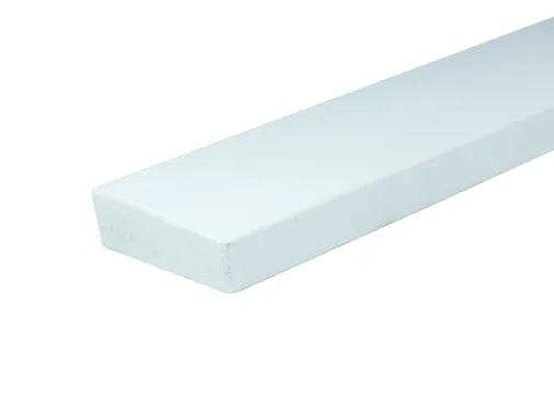 Traditionele neut MDF 28x105mm vochtwerend wit gegrond 