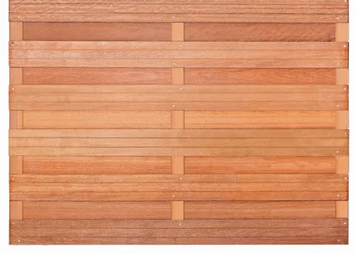 Tuinscherm Basel 180x180cm geschaafd Keruing 15-planks