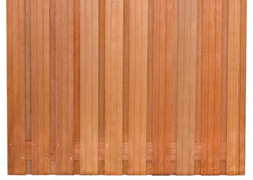 Tuinscherm Dalian 180x180cm geschaafd Keruing 19-planks