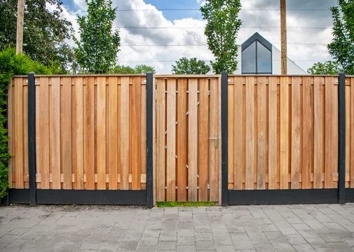 Tuinscherm Dalian 180x180cm geschaafd Keruing 19-planks