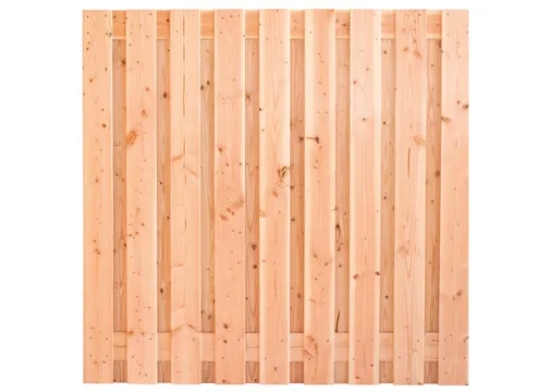 Tuinscherm Douglas Ieper 180x180cm fijnbezaagd Douglas 17-planks