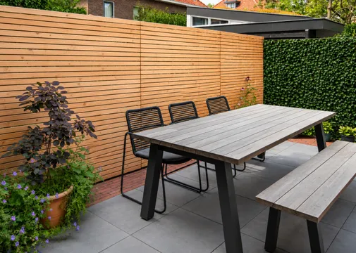 Tuinscherm Kobe 180x180cm geschaafd Douglas 26-planks