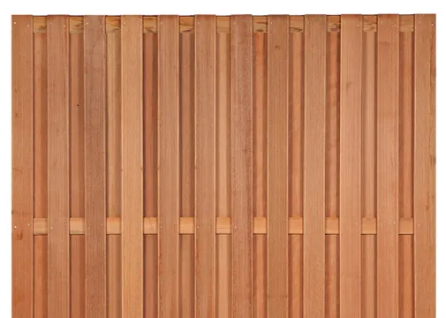 Tuinscherm Lyon 180x180cm geschaafd Keruing 23-planks