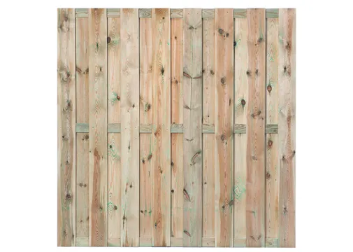Tuinscherm Mekka 180x180cm geïmpregneerd Grenen 15-planks