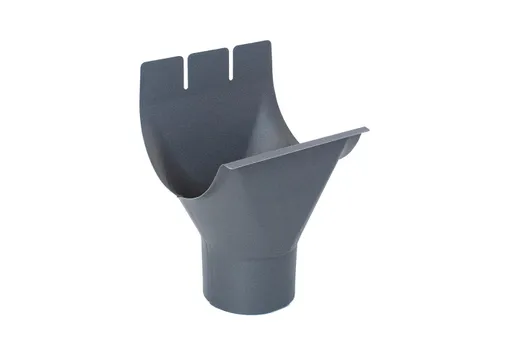 Vergaarbak verzinkt staal voor 125mm mastgoot grijs RAL 7024
