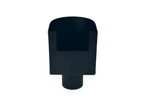 Vergaarbak verzinkt staal Mini ø80mm voor HWA-buis ø90mm | Zwart RAL 9005