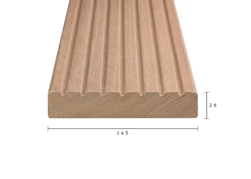 Vlonderplank Bangkirai(Yellow Balau) 28x145mm