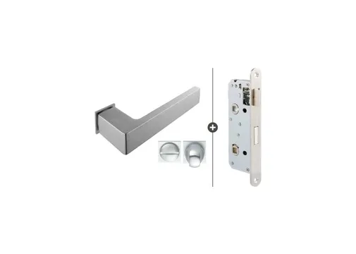 Toiletslot pakket deurkruk Dayton mat chroom toiletgarnituur Tulsa mat chroom met Toiletslot RVS