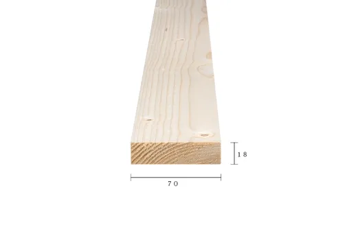 Lat Vuren 22x75mm (18x70mm netto) 