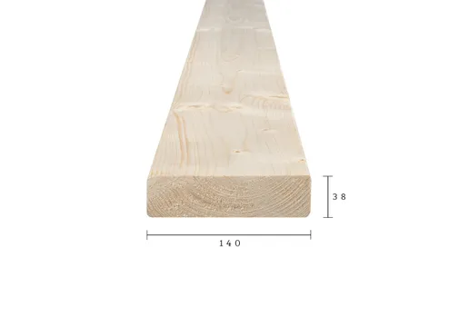 SLS Vuren 38x140mm geschaafd